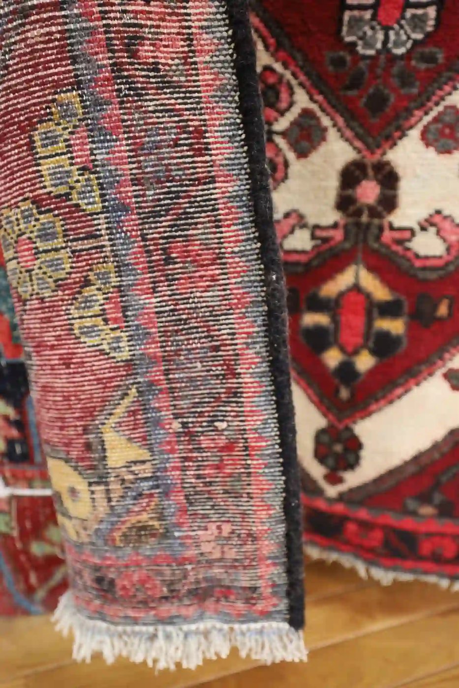 4′ x 10′ Red Fine Hand-Knotted Persian Hamadan Runner – Traditional Wool - 4 4′ x 10′ Red Fine Hand-Knotted Persian Hamadan Runner – Traditional Wool