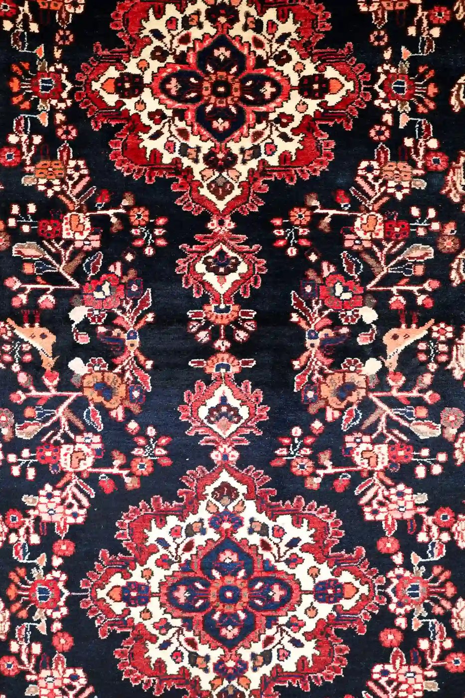 4′ x 12′ Red Fine Hand-Knotted Persian Bakhtiari Runner – Traditional Wool