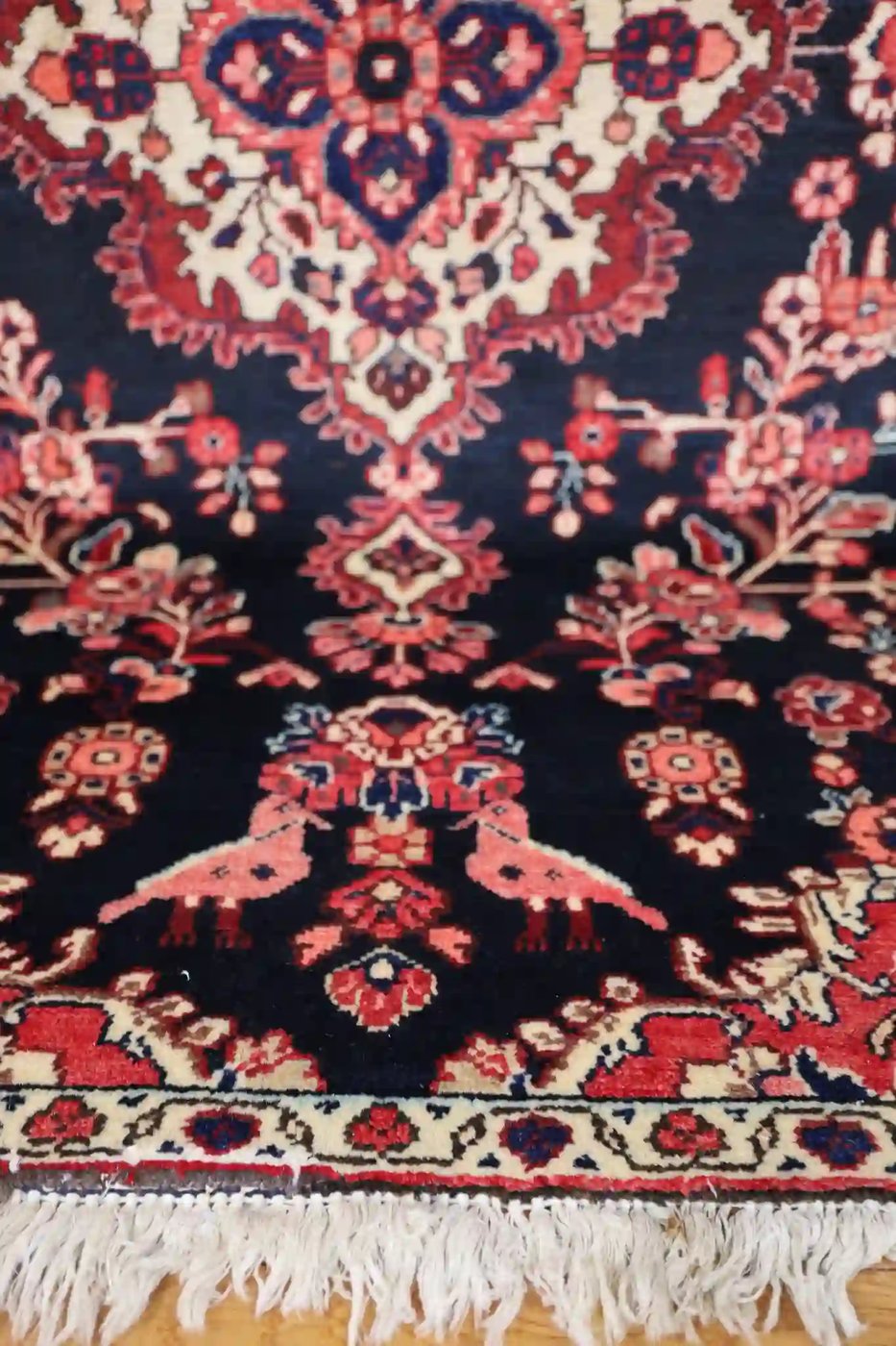4′ x 12′ Red Fine Hand-Knotted Persian Bakhtiari Runner – Traditional Wool