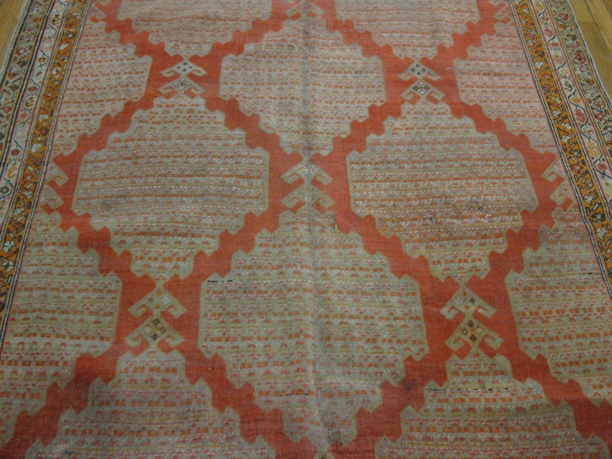 5′ x 10′ Persia Peach Meshkin Rug Traditional Hand Knotted Wool