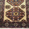 4′ x 13′ Vintage Persian Meshkin Traditional Runner Rug Ivory Navy Wool