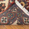4′ x 13′ Vintage Persian Meshkin Traditional Runner Rug Ivory Navy Wool