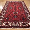 7′ x 10′ Red Fine Hand-Knotted Persian Bakhtiari Rug – Traditional Wool
