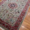 7′ x 10′ Green Fine Hand-Knotted Persian Tabriz Rug – Traditional Wool