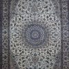 15′ x 26′ Palace Size Ivory and Blue Hand-Knotted Vintage Persian Nain Rug – Premium Wool