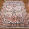 4′ x 6′ Ivory Fine Hand-Knotted Turkish Kazak Rug – Traditional Wool