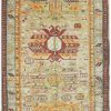 5′ x 9′ Caucasian Ivory Kazak Rug – Hand-Knotted Wool
