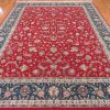 9′ x 13′ Pakistani Kashan Design Rug – Red & Navy Traditional Hand-Knotted Wool - 1 9′ x 13′ Pakistani Kashan Design Rug – Red & Navy Traditional Hand-Knotted Wool