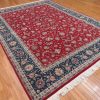 9′ x 13′ Pakistani Kashan Design Rug – Red & Navy Traditional Hand-Knotted Wool - 5 9′ x 13′ Pakistani Kashan Design Rug – Red & Navy Traditional Hand-Knotted Wool