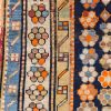 4′ x 6′ Deep Navy and Saffron Orange Hand-Knotted Antique Caucasian Shirvan Rug – Collector’s Wool