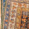 4′ x 6′ Deep Navy and Saffron Orange Hand-Knotted Antique Caucasian Shirvan Rug – Collector’s Wool