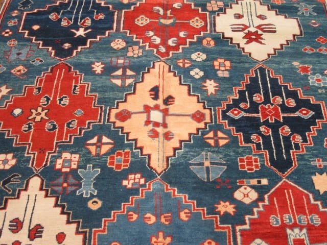 7′ x 8′ New Turkish Handmade Tribal Rug – Geometric Azari Design, Hand-Knotted Wool