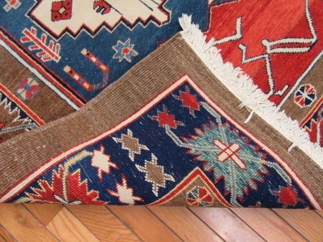 7′ x 8′ New Turkish Handmade Tribal Rug – Geometric Azari Design, Hand-Knotted Wool