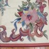 4′ x 6′ Cream Floral Handmade Needlepoint Rug – Chinese Aubusson Style Wool - 2 4′ x 6′ Cream Floral Handmade Needlepoint Rug – Chinese Aubusson Style Wool
