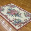 4′ x 6′ Cream Floral Handmade Needlepoint Rug – Chinese Aubusson Style Wool - 4 4′ x 6′ Cream Floral Handmade Needlepoint Rug – Chinese Aubusson Style Wool