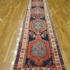 3′ x 11′ Antique Tribal Persian Sarab Runner Rug – Hand-Knotted Wool, Geometric Medallions