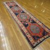 3′ x 11′ Antique Tribal Persian Sarab Runner Rug – Hand-Knotted Wool, Geometric Medallions