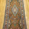3′ x 9′ Vintage Persian Runner Rug – Traditional Hand-Knotted Wool, Geometric Medallion Design