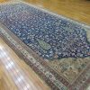8′ x 18′ Antique Persian Karajeh Tree of Life Rug – Traditional Floral Design, Deep Navy & Ivory