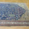 8′ x 18′ Antique Persian Karajeh Tree of Life Rug – Traditional Floral Design, Deep Navy & Ivory