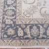 9′ x 12′ Pakistan Handmade Oriental Rug – Traditional Tabriz Floral Design, Ivory & Soft Blue