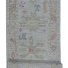3′ x 19′ Pale Blue Fine Hand-Knotted Afghan Oushak Runner – Traditional Wool