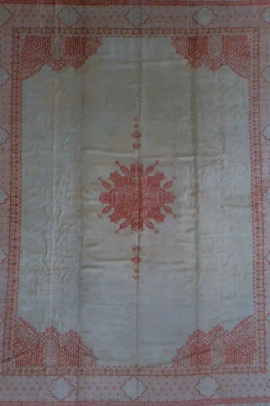 13′ x 17′ Ivory Fine Hand-Knotted Antique Turkish Oushak – Traditional Wool