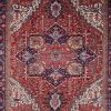 12′ x 15′ Red Fine Hand-Knotted Antique Persian Heriz – Traditional Wool