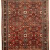 11′ x 14′ Red Fine Hand-Knotted Semi-antique Persian Mahal – Traditional Wool