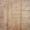 13′ x 18′ Ivory Fine Hand-Knotted Antique Turkish Oushak Rug – Traditional Wool