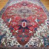 14′ x 20′ Red Fine Hand-Knotted Antique Persian Serapi – Traditional Wool