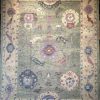 11′ x 14′ Pale Blue Fine Hand-Knotted New Turkish Oushak Rug – Traditional Wool