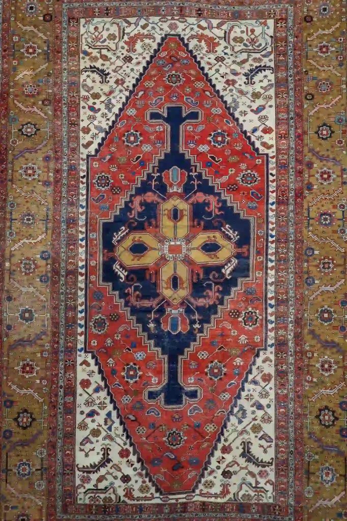 12′ x 18′ Red Fine Hand-Knotted Antique Persian Bakhshayesh – Traditional Wool