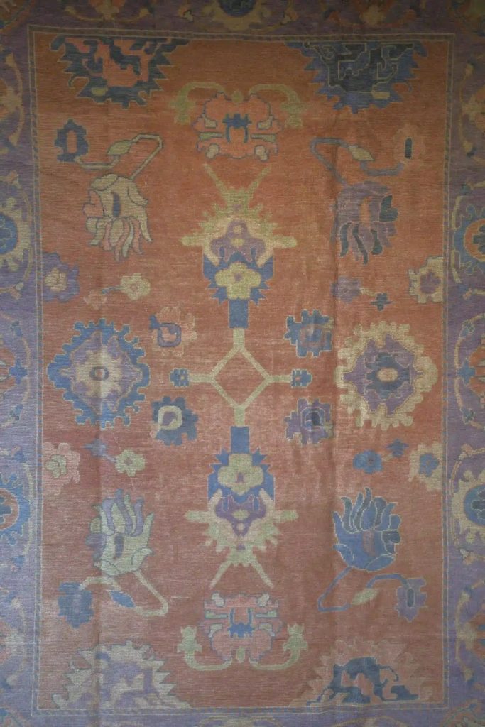10′ x 14′ Coral Fine Hand-Knotted New Turkish Oushak Rug – Traditional Wool