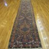3′ x 15′ Tribal Handmade Persian Heriz Runner – Traditional Geometric Style, Navy & Rust - 3 3′ x 15′ Tribal Handmade Persian Heriz Runner – Traditional Geometric Style, Navy & Rust