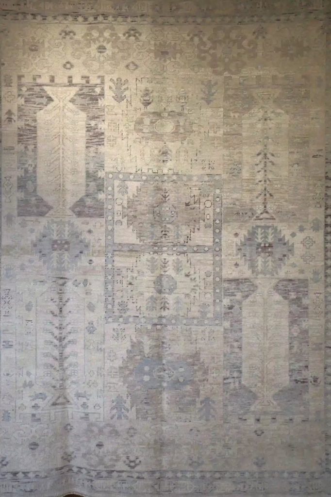 9′ x 12′ Beige Fine Hand-Knotted New Turkish Oushak Rug – Traditional Wool