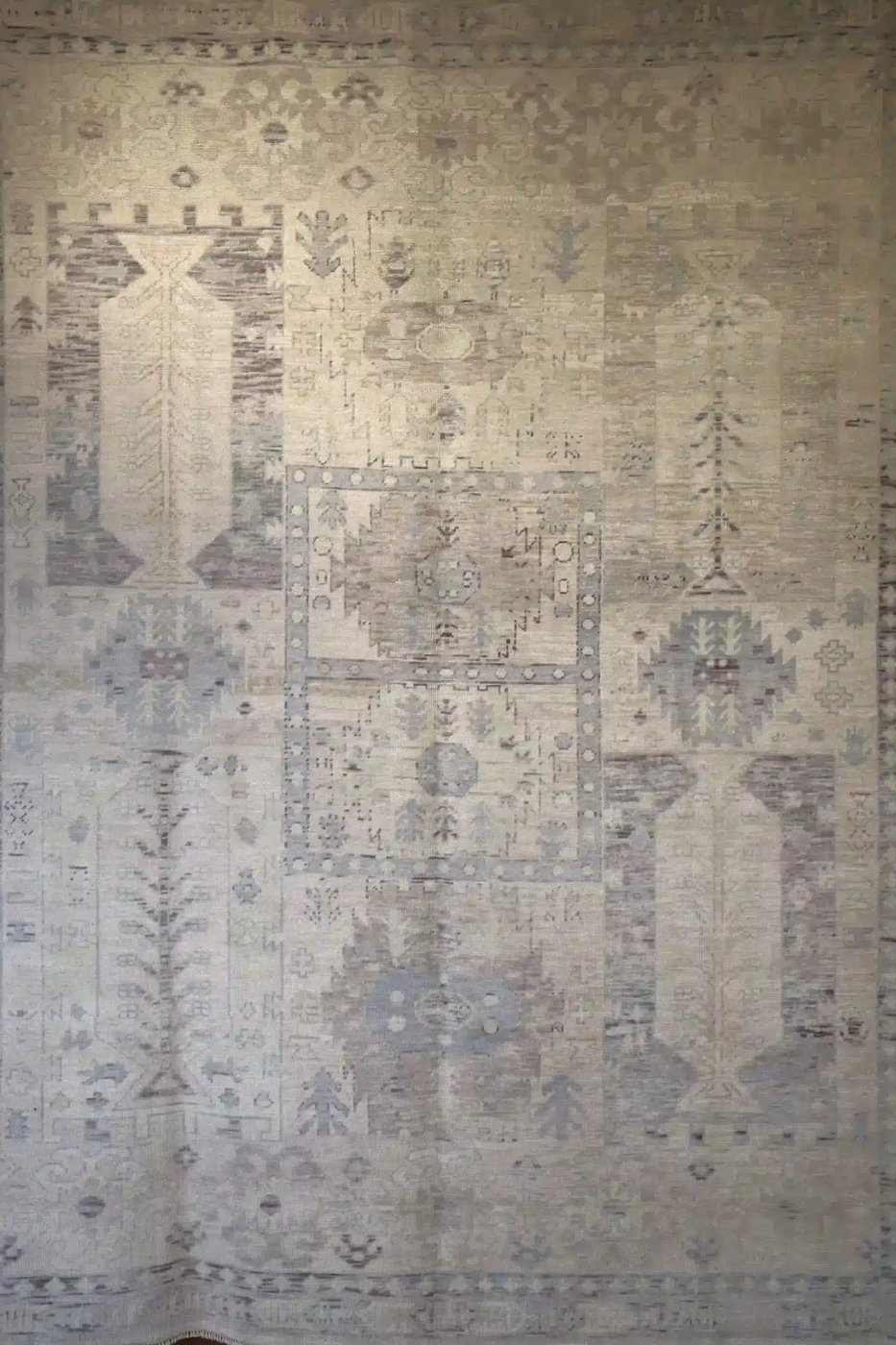 9′ x 12′ Beige Fine Hand-Knotted New Turkish Oushak Rug – Traditional Wool