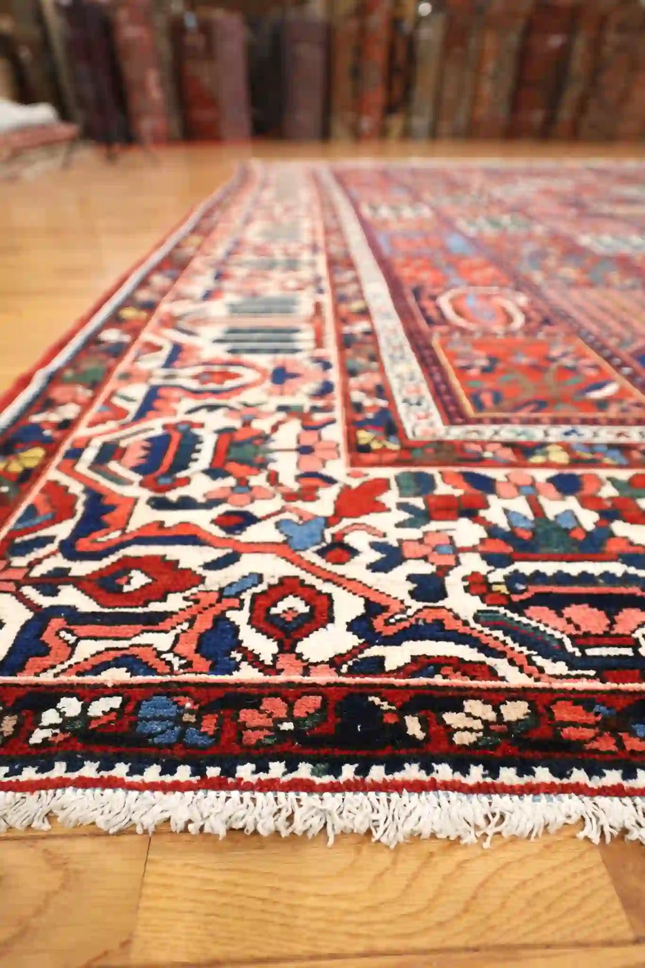 11′ x 14′ Multi-Color Fine Hand-Knotted Semi-Antique Persian Bakhtiari Rug – Traditional Wool