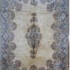 8′ x 13′ Ivory Fine Hand-Knotted Persian Kerman Rug – Traditional Wool