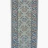 3′ x 15′ Light Blue Fine Hand-Knotted Turkish Oushak Runner Rug – Traditional Wool