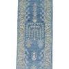 3′ x 16′ Blue Fine Hand-Knotted Turkish Oushak Runner Rug– Traditional Wool