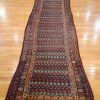 4′ x 16′ Navy Fine Hand-Knotted Antique Persian Kurdish Rug – Tribal Wool
