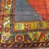 5′ x 10′ Tribal Handmade Anatolian Rug – Vintage Geometric Medallion, Red & Charcoal