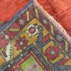 5′ x 10′ Tribal Handmade Anatolian Rug – Vintage Geometric Medallion, Red & Charcoal