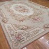 12′ x 19′ Chinese Ivory Floral Needlepoint Rug – Traditional Wool