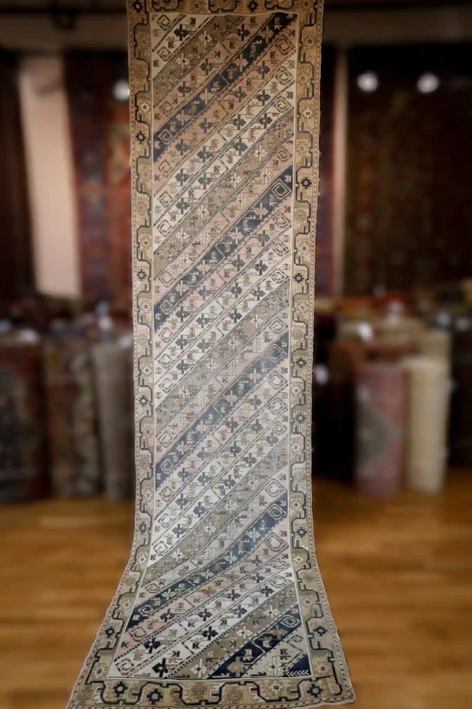 4′ x 14′ Beige Fine Hand-Knotted Turkish Oushak Runner – Transitional Wool 4′ x 14′ Beige Fine Hand-Knotted Turkish Oushak Runner – Transitional Wool