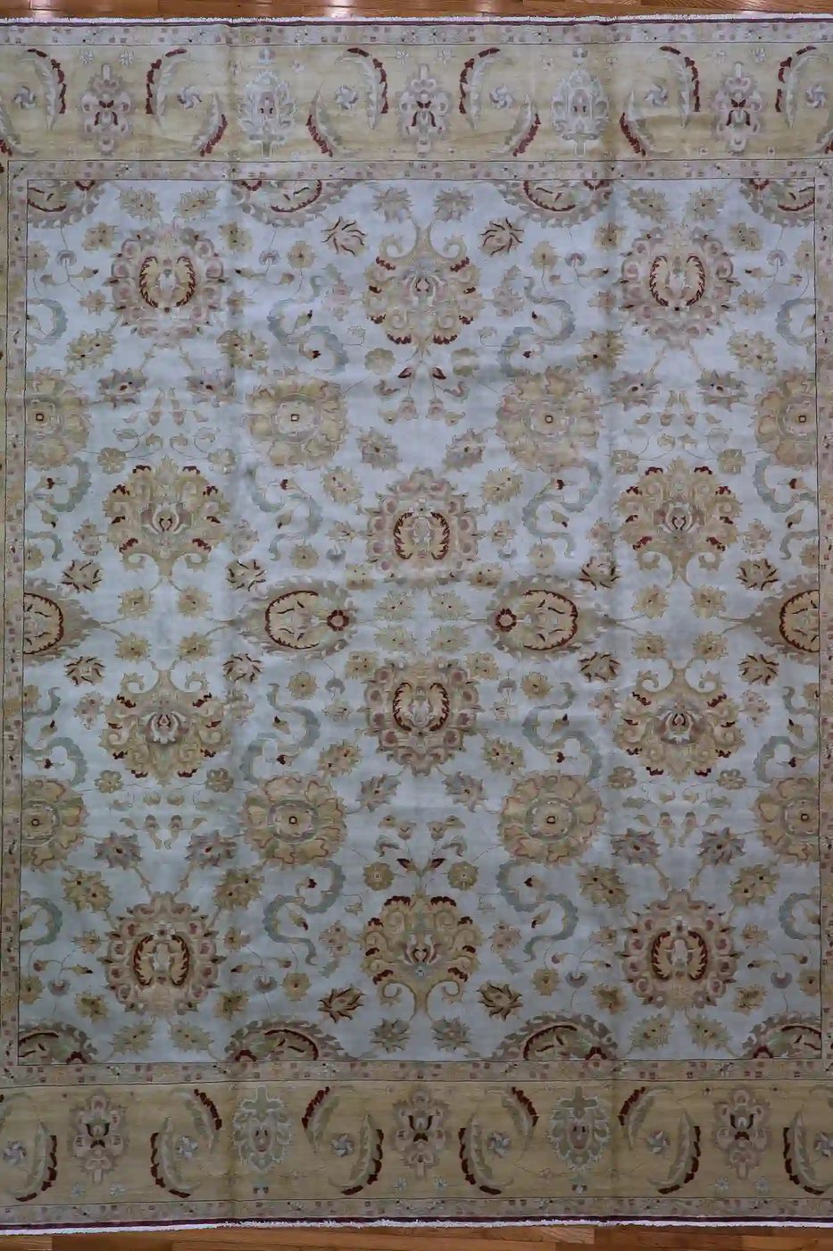 14′ x 15′ Beige Fine Hand-Knotted Egyptian Sultanabad Rug – Traditional Wool