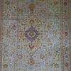 12′ x 15′ Beige Fine Hand-Knotted Turkish Farahan Design Rug – Traditional Wool