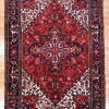 7′ x 10′ Red Fine Hand-Knotted Persian Heriz Rug – Traditional Wool