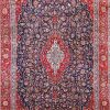 12′ x 18′ Red Fine Hand-Knotted Persian Kashan Rug – Traditional Wool
